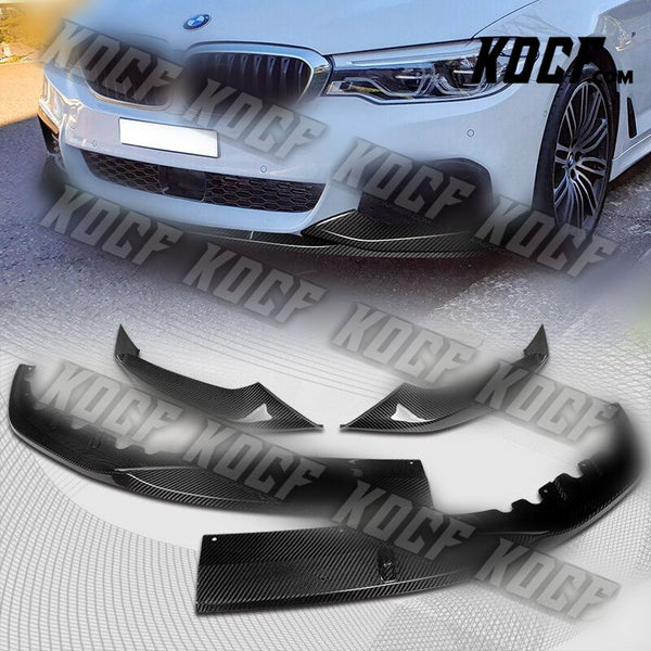 For 2017-2020 BMW 5-Series G30 M-Sport Carbon Fiber Front Bumper Spoiler Lip