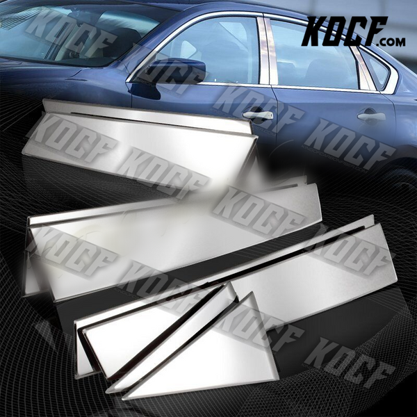 For 2013-2018 Nissan Altima 4-DR Polish Mirror Chrome Door Pillar Trim Cover 8PC - KOCF.com - Car Parts