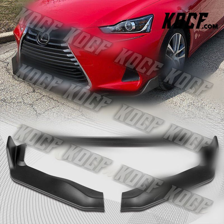 For 17-20 Lexus IS-Series AR-Style Matt Black Front Bumper Splitter Spoiler Lip - KOCF.com - Car Parts