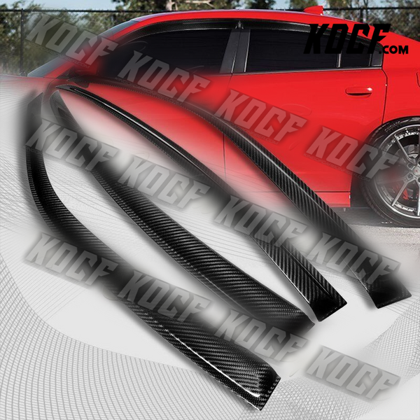 For 2011-2021 Dodge Charger 100% Real Carbon Fiber Sun Shield Window Visor 4pcs - KOCF.com - Car Parts