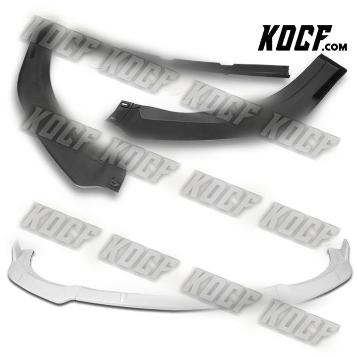 For 2010-2013 Mazda 3 MS-Style Painted White Front Bumper Body Kit Spoiler Lip - KOCF.com - Car Parts