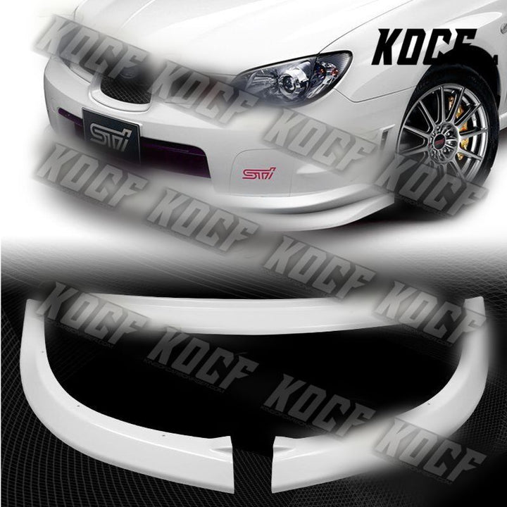 For 2006-2007 Subaru Impreza WRX STi S204 Painted White Front Bumper Spoiler Lip - KOCF.com - Car Parts