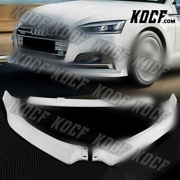 For 2017-2018 Audi A5 B9 Painted White Front Bumper Body Spoiler Splitter Lip