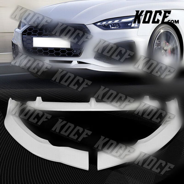 For 2020-2022 Audi A4 S4 B10 S-Line Painted White Front Bumper Body Spoiler Lip