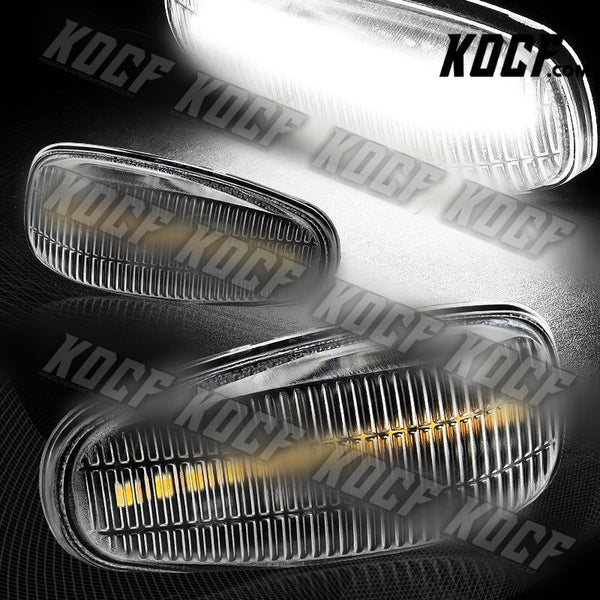 For Mercedes W163 W638 W210 W414 W670 Clear Lens White LED Side Marker Lights - KOCF.com - Car Parts