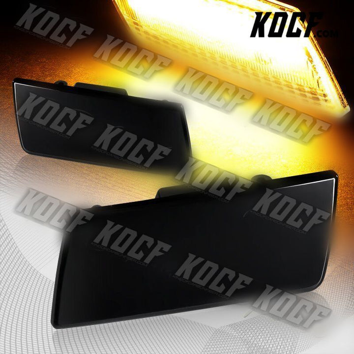 For 2005-2014 Chrysler 300 Smoked Lens Amber LED Turn Signal Side Marker Lights - KOCF.com - Car Parts