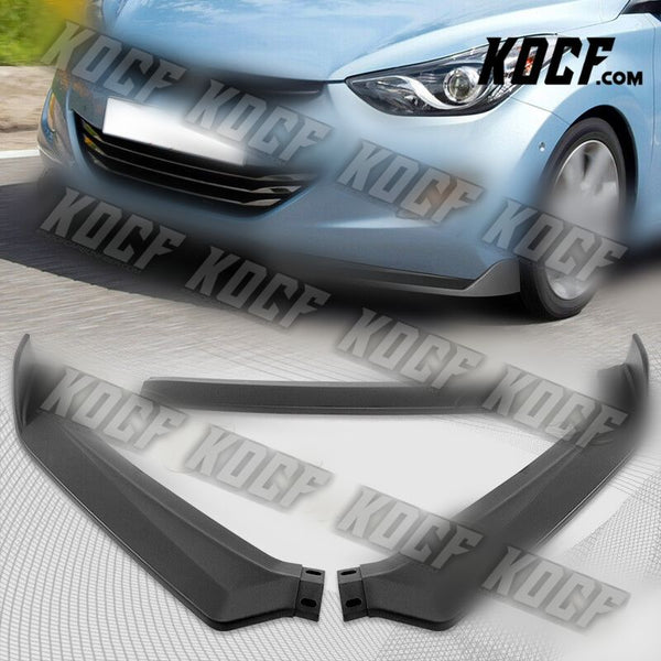 For 2011-2013 Hyundai Elantra Sedan Matt Black Front Bumper Spoiler Splitter Lip