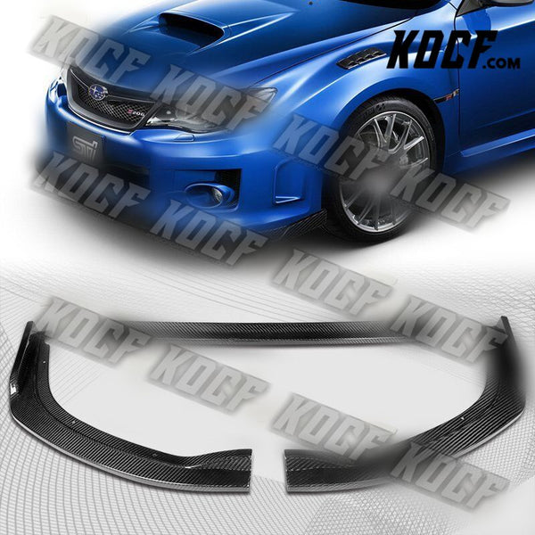 For 2011-2014 Subaru WRX STi CS2-Style Real Carbon Fiber Front Bumper Body Lip