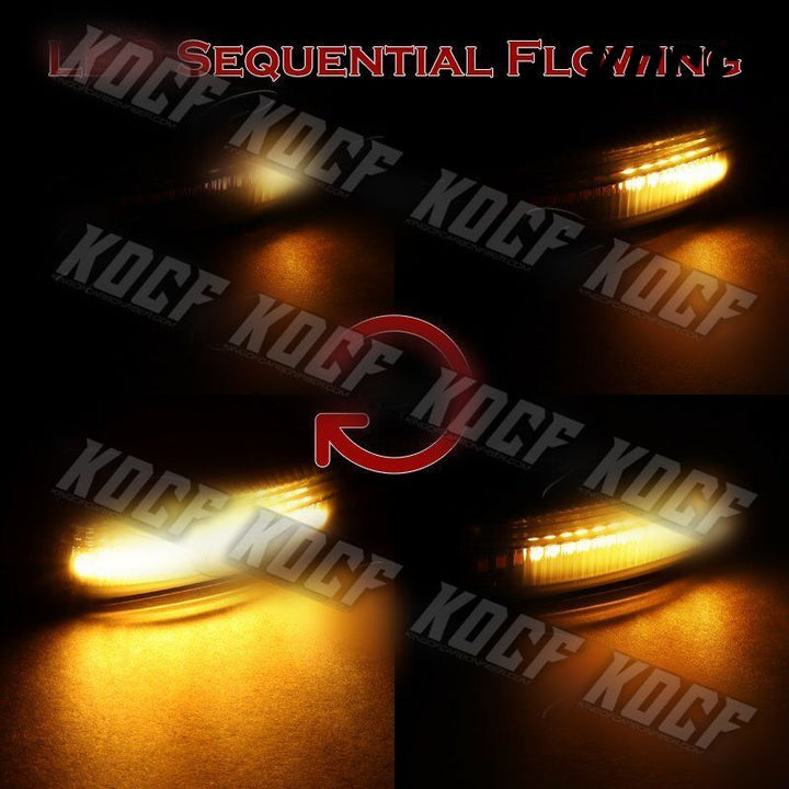 For Infiniti M35 M45 G35 G37 Smoke Lens Sequential Amber LED Side Marker Lights - KOCF.com - Car Parts