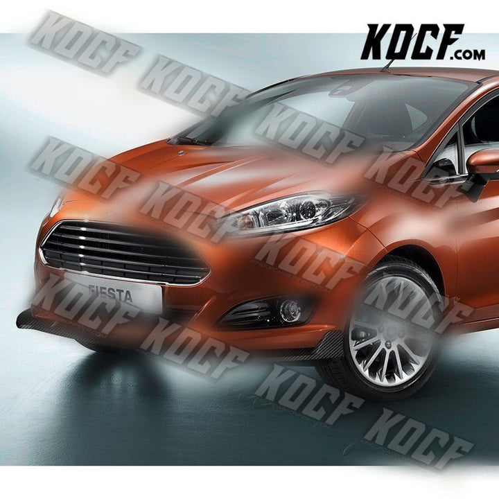 For 14-19 Ford Fiesta STP-Style Carbon Look Front Bumper Splitter Spoiler Lip - KOCF.com - Car Parts