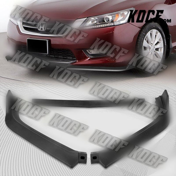 For 2013-2015 Honda Accord Sedan Matt Black Front Bumper Splitter Spoiler Lip