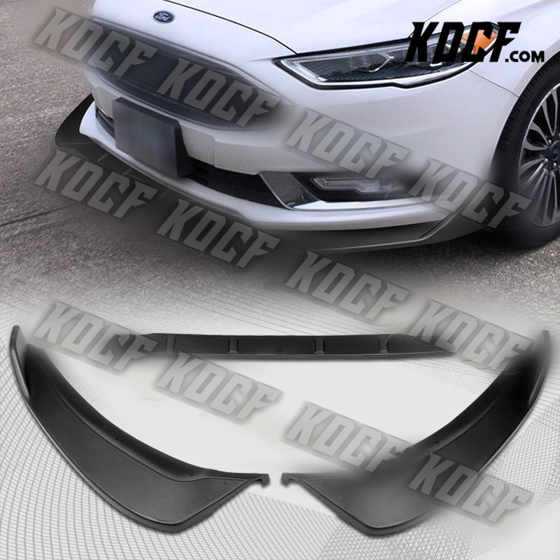 Autop2023 Black Front Bumper Cover For 2017-2018 Ford Fusion - Direct Replacement FO1000718