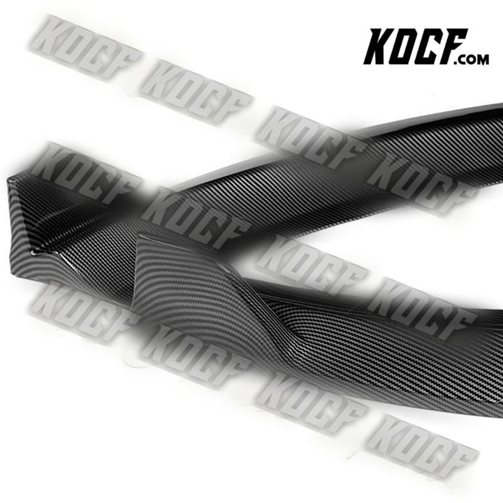 For 14-19 Ford Fiesta STP-Style Carbon Look Front Bumper Splitter Spoiler Lip - KOCF.com - Car Parts