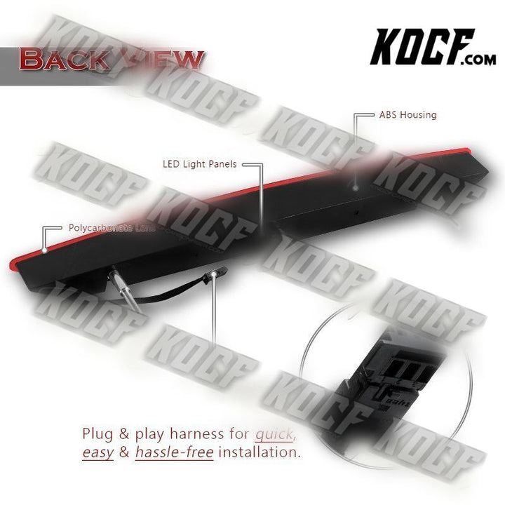 For 2003-2008 BMW Z4 E85 Red Lens LED Third 3rd Brake Stop Tail Light Lamp - KOCF.com - Car Parts