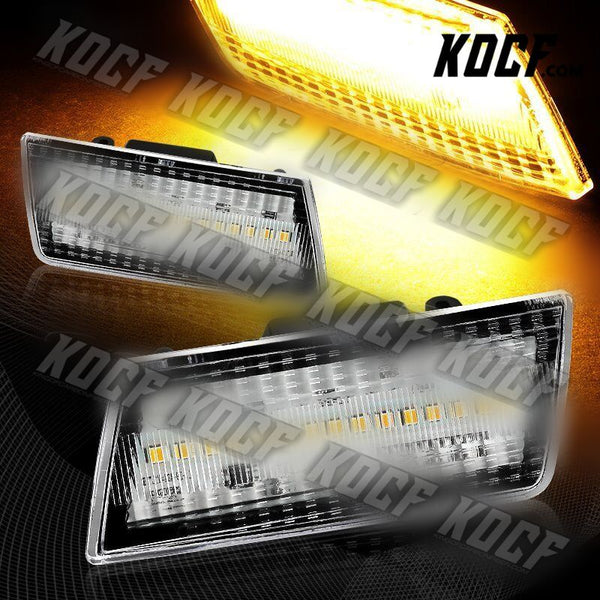 For 2005-2014 Chrysler 300 Clear Lens Amber LED Turn Signal Side Marker Lights - KOCF.com - Car Parts