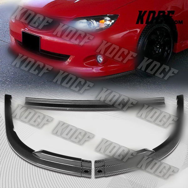 For 2008-2010 Subaru Impreza WRX Premium CS-Style Carbon Look Front Bumper Lip - KOCF.com - Car Parts