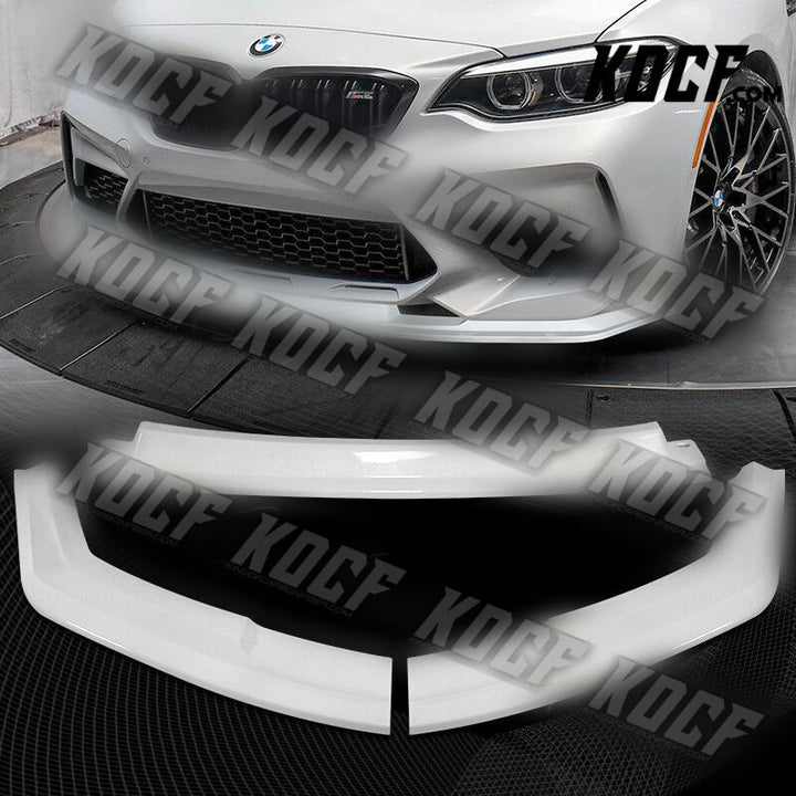 For 2016-2020 BMW M2 F87 RA-Style Painted WH Front Bumper Spoiler Splitter Lip - KOCF.com - Car Parts