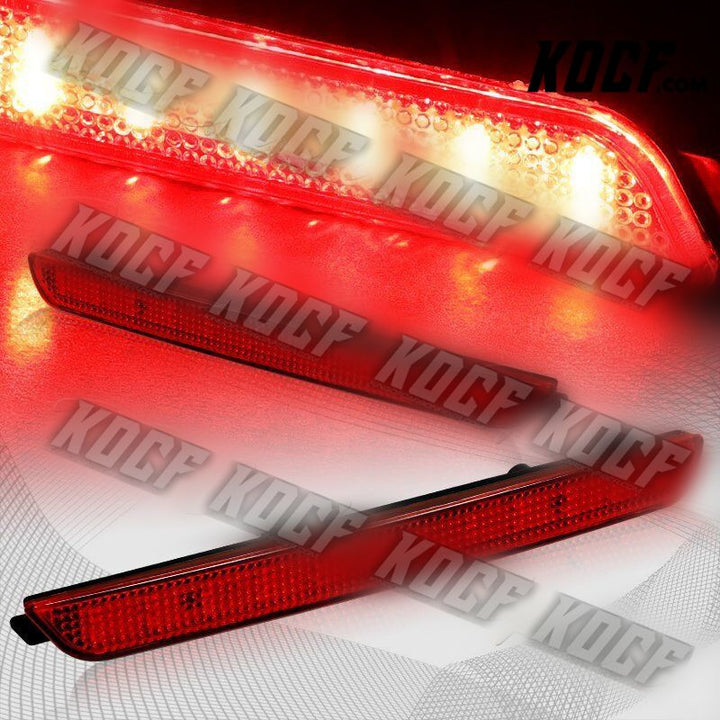 For 04-09 Mazda 3 Mazdaspeed3 Red Lens LED Rear Bumper Stop Brake Lights Lamps - KOCF.com - Car Parts