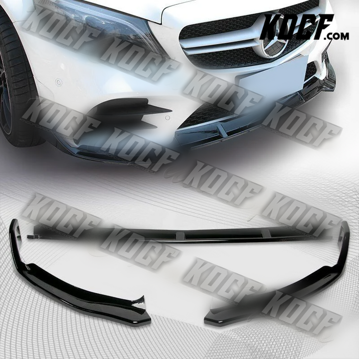 For 2019-2020 Mercedes W205 C-Class Painted Black Front Bumper Body Kit Lip 3PCS - KOCF.com - Car Parts