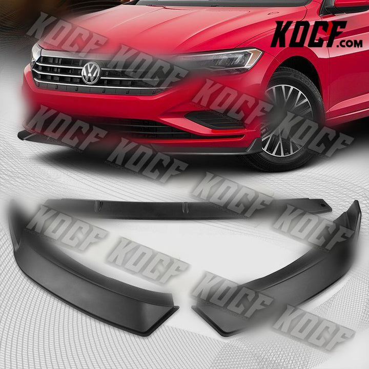 For 2019-2021 Volkswagen VW Jetta Matt Black Front Bumper Splitter Spoiler Lip - KOCF.com - Car Parts