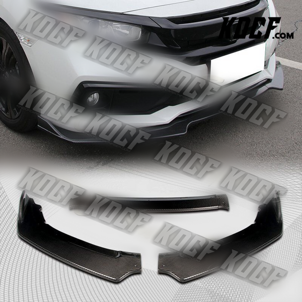 For 2016-2021 Honda Civic Carbon Fiber Front Bumper Splitter Spoiler Bodykit Lip - KOCF.com - Car Parts