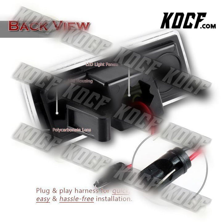 For 2005-2014 Chrysler 300 Clear Lens Amber LED Turn Signal Side Marker Lights - KOCF.com - Car Parts