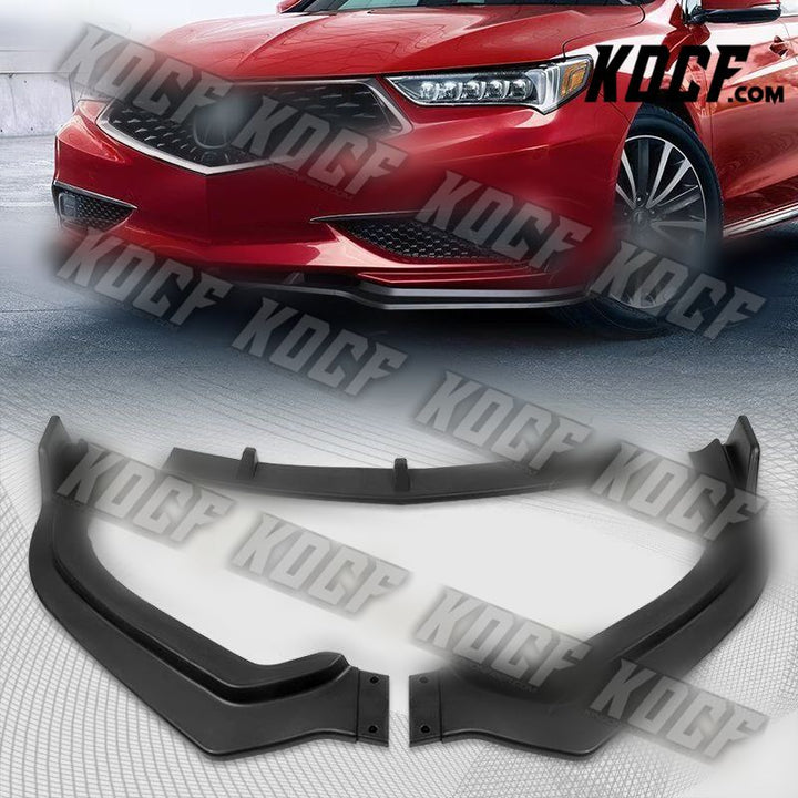 For 2018-2020 Acura TLX STP-Style Matt Black Front Bumper Splitter Spoiler Lip - KOCF.com - Car Parts