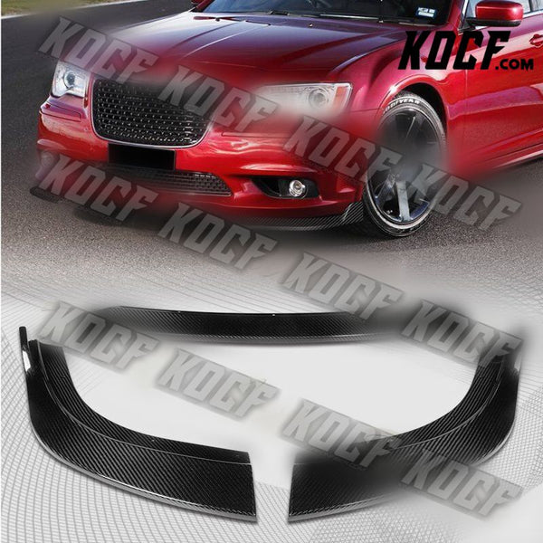 For 2012-2014 Chrysler 300 SRT8 Carbon Fiber Front Bumper Splitter Spoiler Lip - KOCF.com - Car Parts