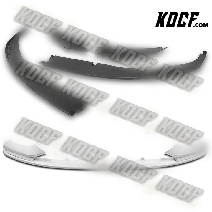 For 2011-2016 BMW F10 528i 530i M-Sport Painted White Front Bumper Spoiler Lip - KOCF.com - Car Parts