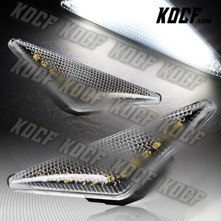 For 2000-2006 Ford Mondeo MK3 Clear Lens White LED Turn Signal Side Marker Light - KOCF.com - Car Parts