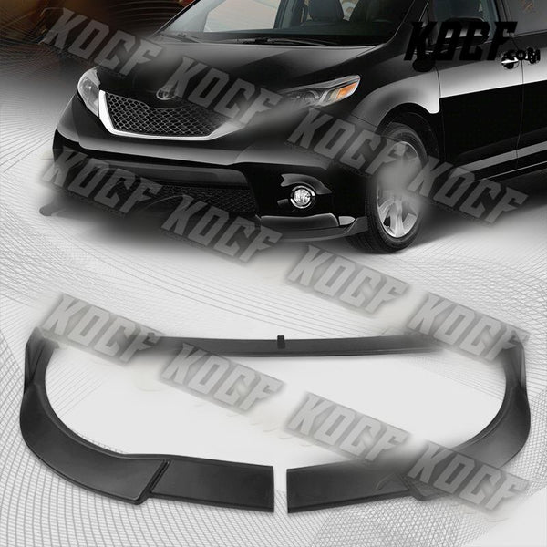 For 2011-2017 Toyota Sienna SE MP-Style Matt Black Front Bumper Body Spoiler Lip - KOCF.com - Car Parts