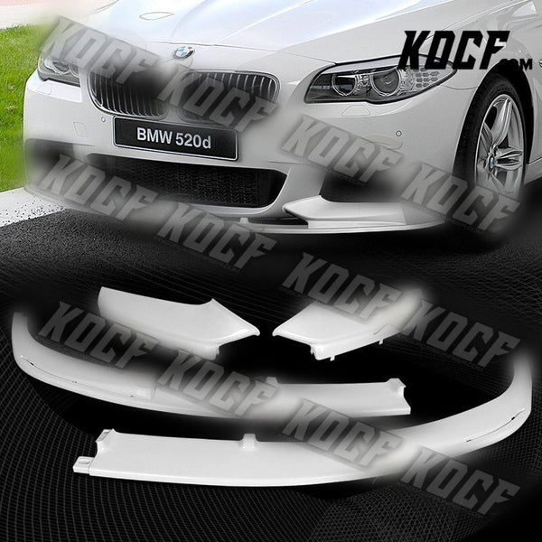 For 2011-2016 BMW F10 528i 530i M-Sport Painted White Front Bumper Spoiler Lip - KOCF.com - Car Parts