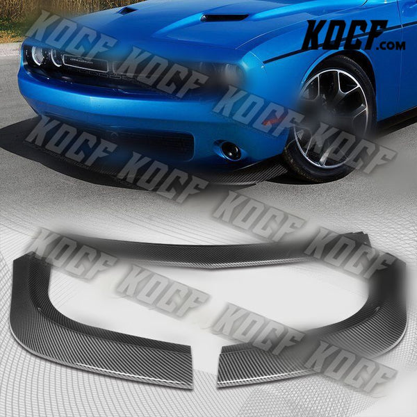 For 15-21 Dodge Challenger SXT Carbon Look Front Bumper Splitter Spoiler Lip Kit - KOCF.com - Car Parts