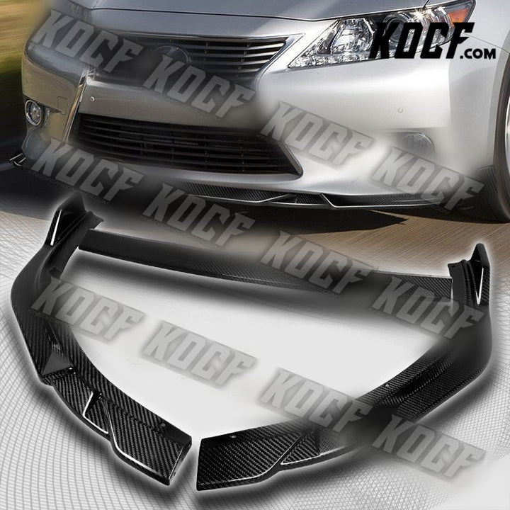 For 2013-2015 Lexus ES350 ES300h Carbon Fiber Front Bumper Splitter Spoiler Lip - KOCF.com - Car Parts