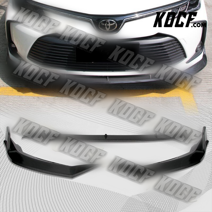 For 2020-2021 Toyota Corolla LE XLE Carbon Look Front Bumper Splitter Spoiler Lip - KOCF.com - Car Parts