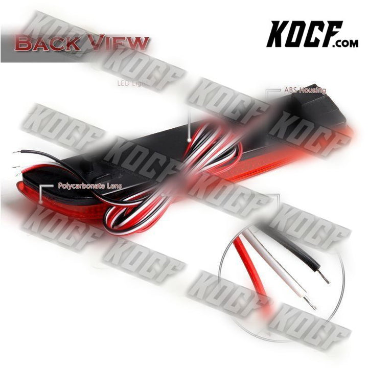 For 2008-2014 Scion XD Red Lens 39-SMD LED Rear Bumper Stop Brake Light Lamps - KOCF.com - Car Parts