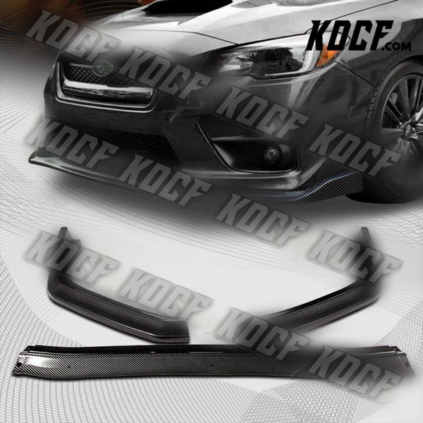 For 15-21 Subaru WRX STi CS-Style Carbon Look Front Bumper Splitter Spoiler Lip - KOCF.com - Car Parts