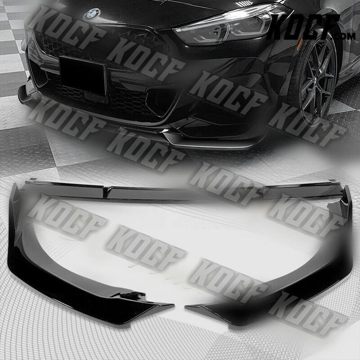 For 2020-2022 BMW 2-Series F44 Gran Coupe Painted Black Front Bumper Spoiler Lip - KOCF.com - Car Parts