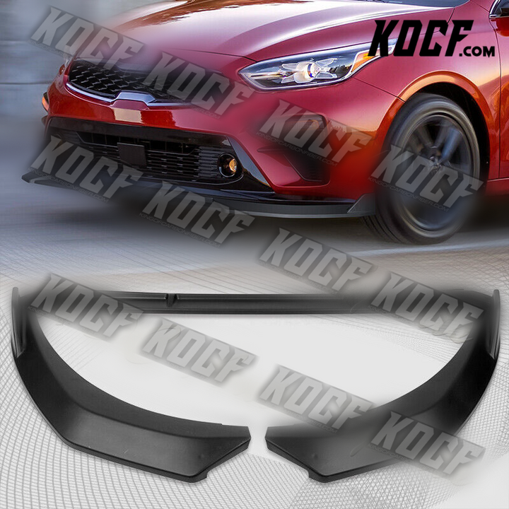 For 2019-2021 Kia Forte STP-Style Matt Black Front Bumper Splitter Spoiler Lip - KOCF.com - Car Parts