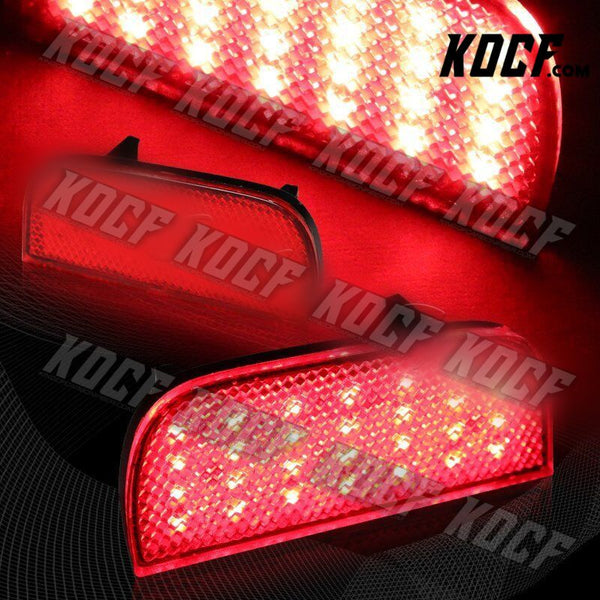 For 16-19 Honda Civic 10Th Red Lens 54-LED Rear Bumper Reflector Marker Lights - KOCF.com - Car Parts