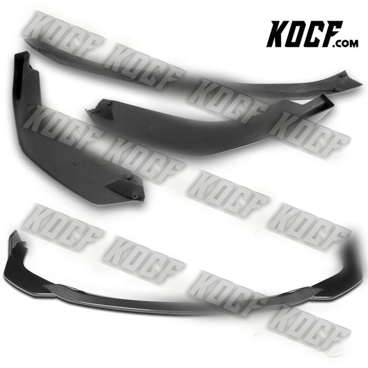 For 2019-2022 Toyota Corolla Hatchback TS-Style Carbon Painted Front Bumper Lip - KOCF.com - Car Parts