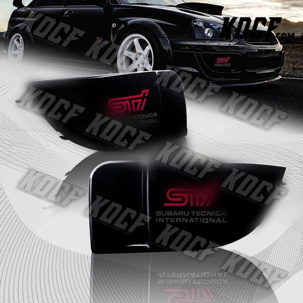 For 04-05 Subaru Impreza WRX STi Black Fog Light Lamp Bumper Bezel Cover Cap