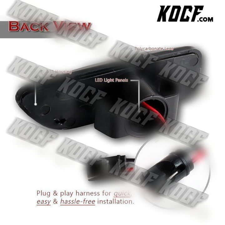 For Volvo S60 S80 V70 XC70 XC90 MK1 Smoke Lens Sequential LED Side Marker Lights - KOCF.com - Car Parts