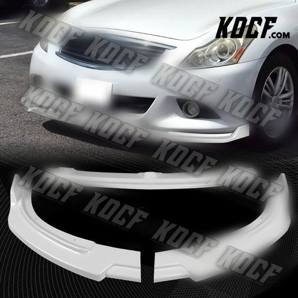 For 10-13 Infiniti G37 Sedan 4DR Painted White Front Bumper Splitter Spoiler Lip - KOCF.com - Car Parts