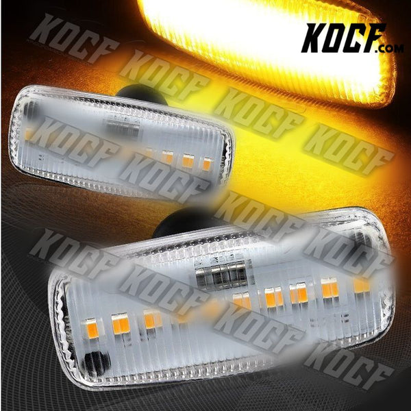 For Chrysler 200 300C Sebring Clear Lens Amber Dynamic LED Side Marker Lights - KOCF.com - Car Parts