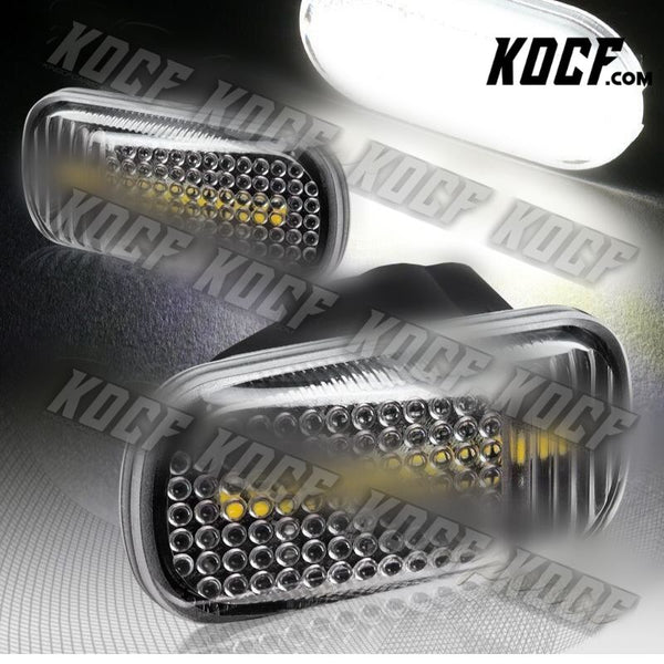 For Honda Accord/CR-V/Odyssey/Fit Black White LED Turn Signal Side Marker Lights - KOCF.com - Car Parts