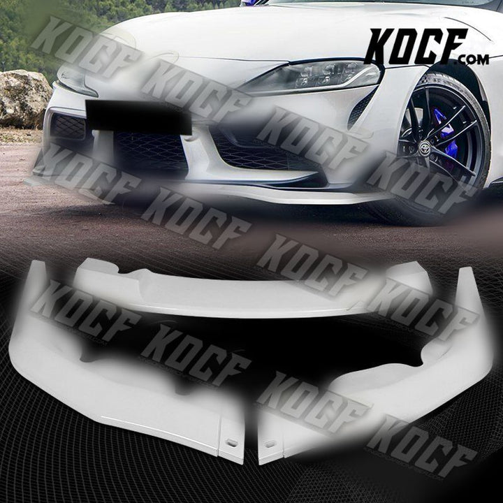 For 2019-2021 Toyota Supra A90 Painted White Front Bumper Splitter Spoiler Lip - KOCF.com - Car Parts