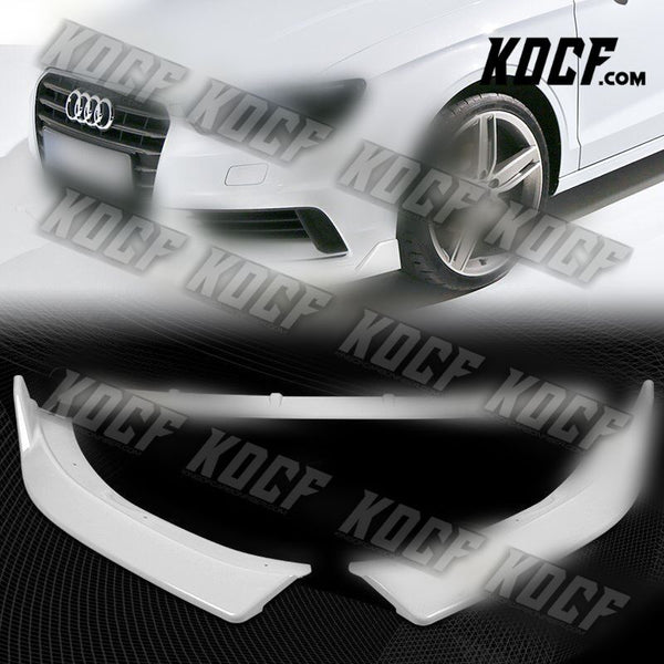 For 2014-2016 Audi A3 Painted White Sport Front Bumper Body Splitter Spoiler Lip