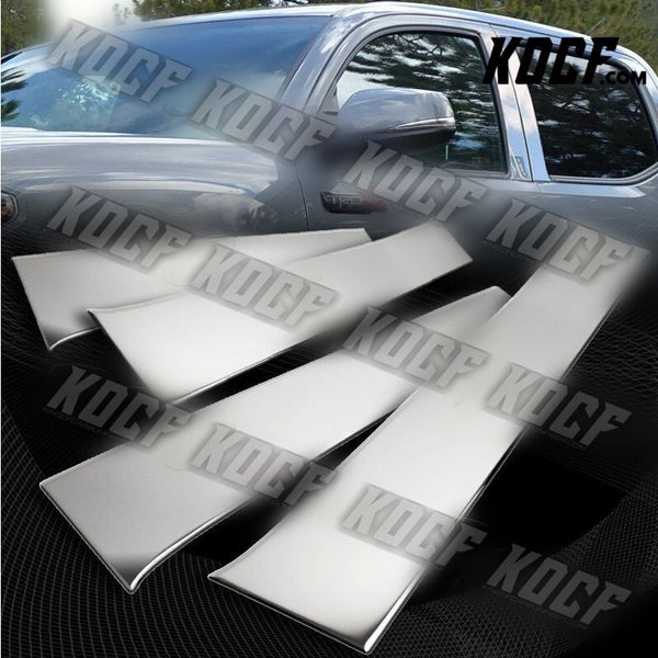 For 16-19 Toyota Tacoma 4DR Stainless Polish Mirror Chrome Door Pillar Trim 4PCS - KOCF.com - Car Parts