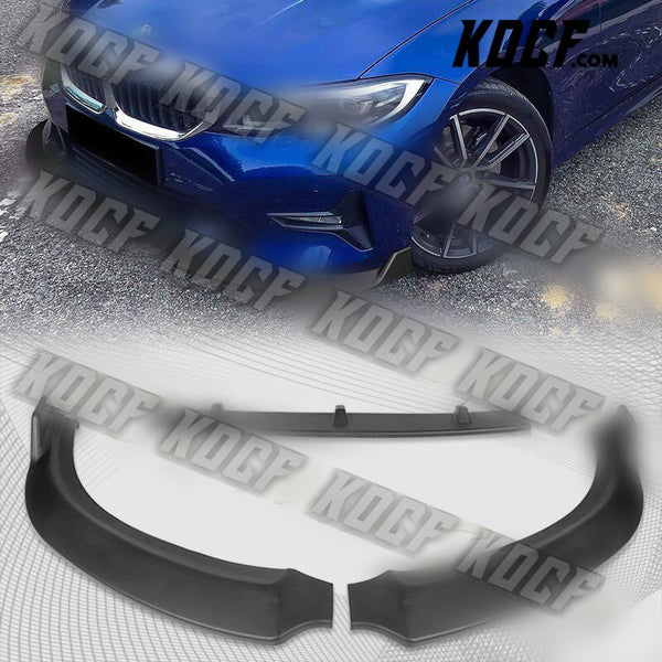 For 19-21 BMW G20 320i 330i Sport-Line Black Front Bumper Splitter Spoiler Lip - KOCF.com - Car Parts